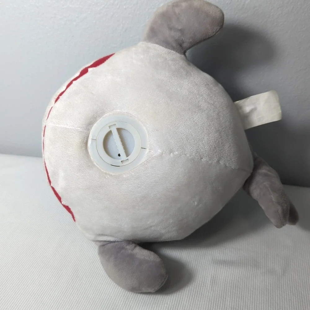 Your Zone Gray And White Plush‎ Shark Bank With Stopper Soft Great Condition